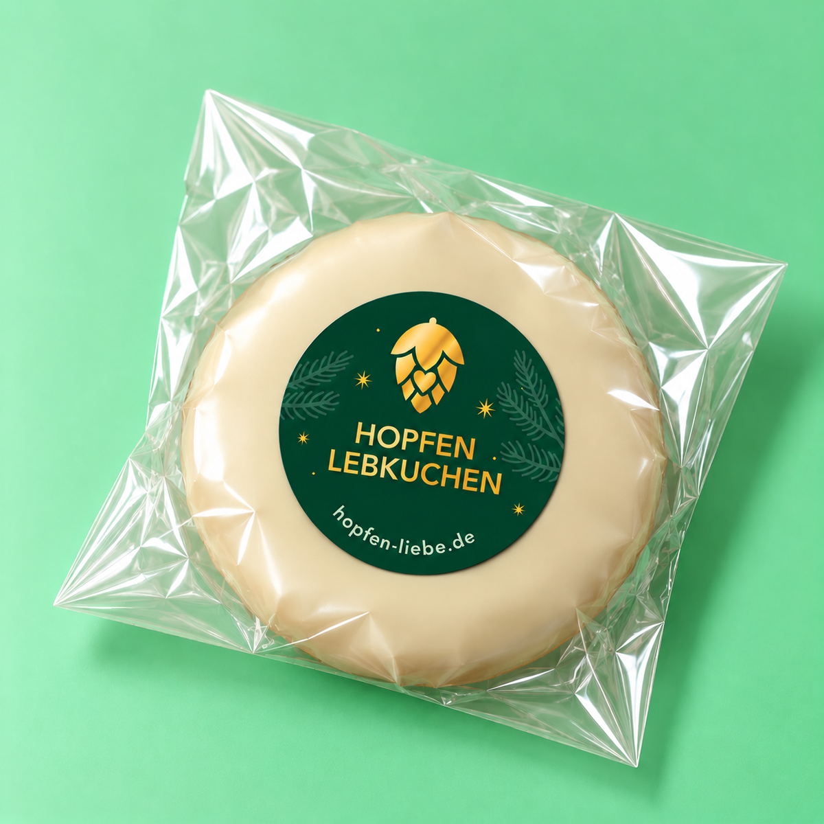 1x Hopfenlebkuchen Weiße Schokolade